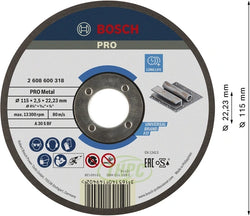 Disco de corte BOSCH PRO Metal · 115 mm