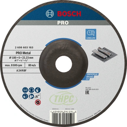 Disco de desbaste BOSCH PRO Metal · 180 mm
