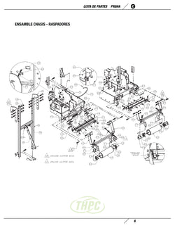 CIPSA PR8HA · Chasis y raspadores · diagrama original