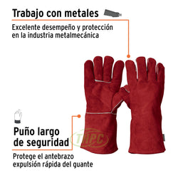 Guantes para soldador Truper GU-505 · Rojos
