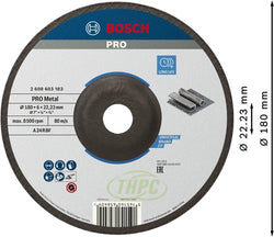Disco de desbaste BOSCH PRO Metal · 180 mm
